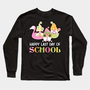 Cute Happy Last Day Of School Teacher Student Graduation Gnomes Long Sleeve T-Shirt